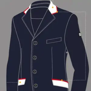 KUNDEN EQUILINE COMPETITION JACKET MEN - KRAGEN UND TASCHENKLAPPEN Ausverkauf