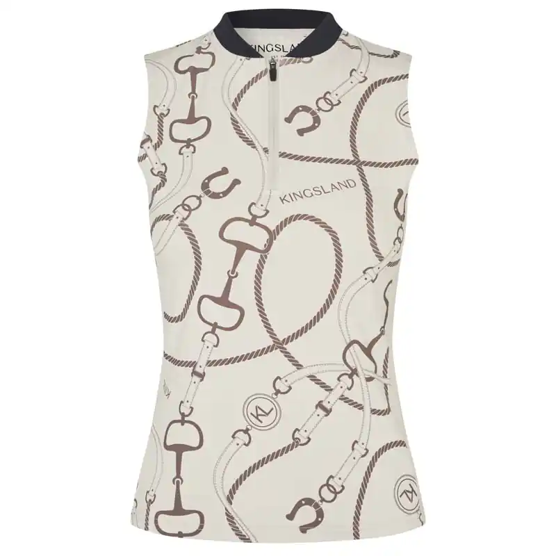 Nur Heute Damen Trainings-Poloshirt ohne Ärmel Kingsland KL Larissa mit Muster