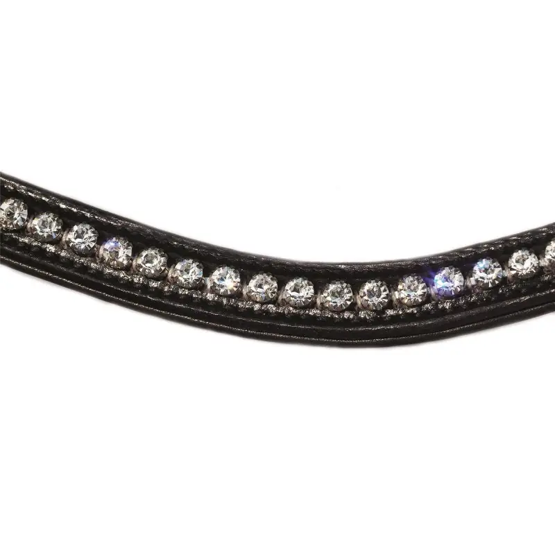 Stirnriemen Wiesbaden | schwarz/silberne Steine | Pony | 020117 Top-Angebot