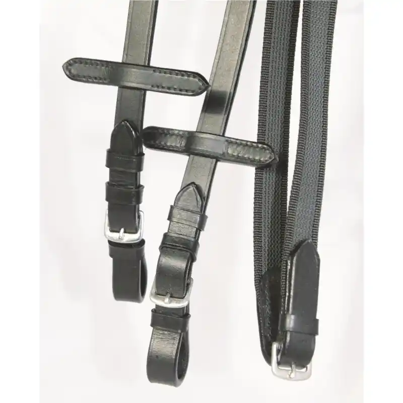 Angebot Zügel feingummiert | schwarz/silber | Pony | 020113.4