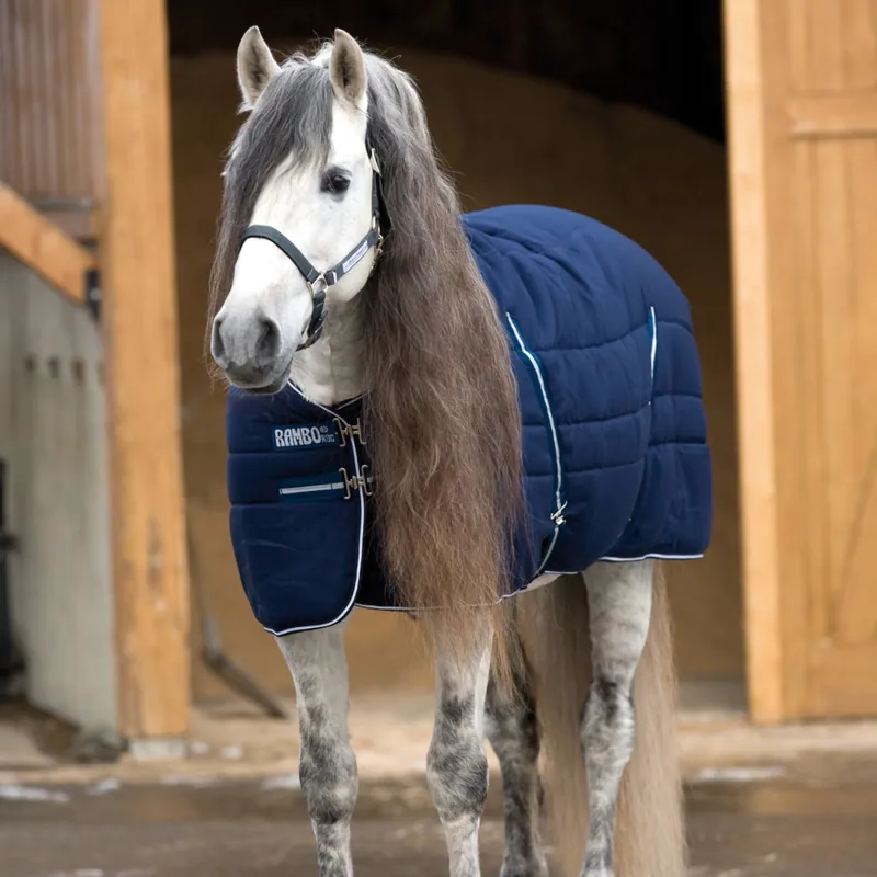 Ausverkauf Horseware Rambo Stable Rug 200g - Navy, 115