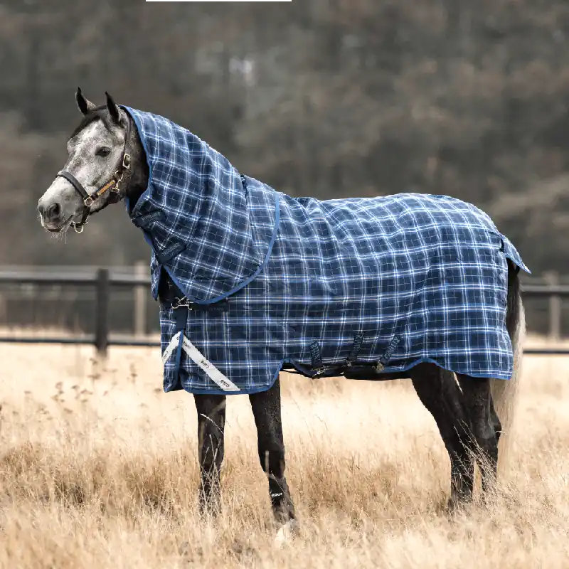 Versand Am Gleichen Tag Horseware Rhino Plus Turnout Lite 0g - Navy/Titanium Grey/Classic Blue, 115