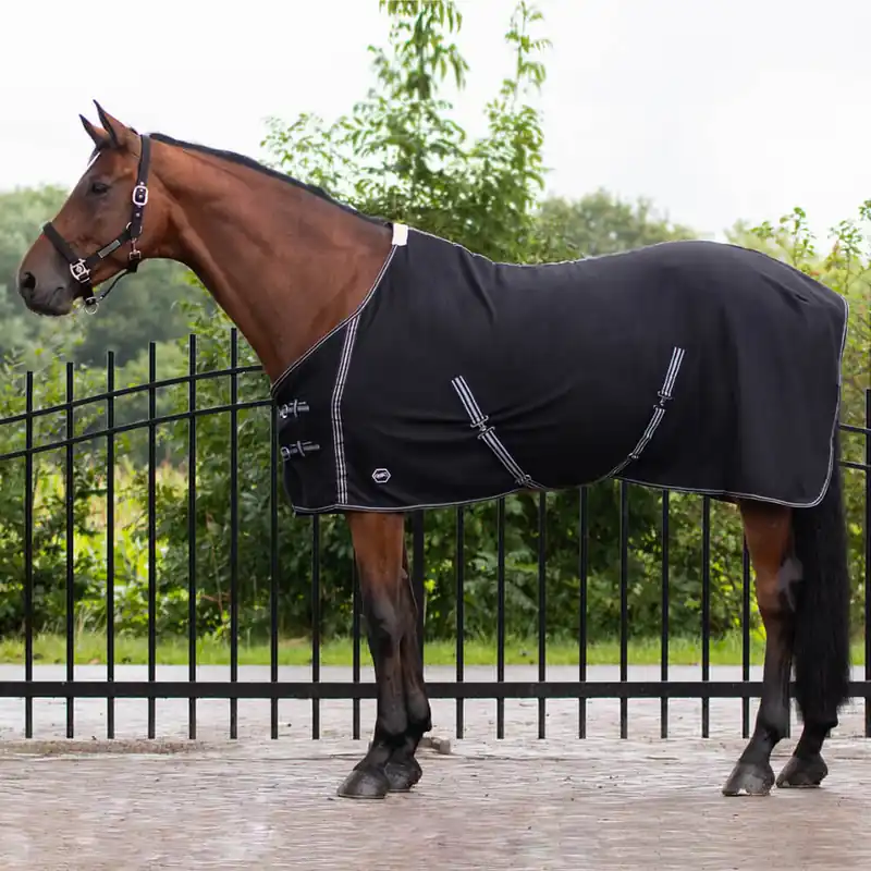 Aktuell Couverture polaire QHP Basic avec sangles croisées - blau, 130