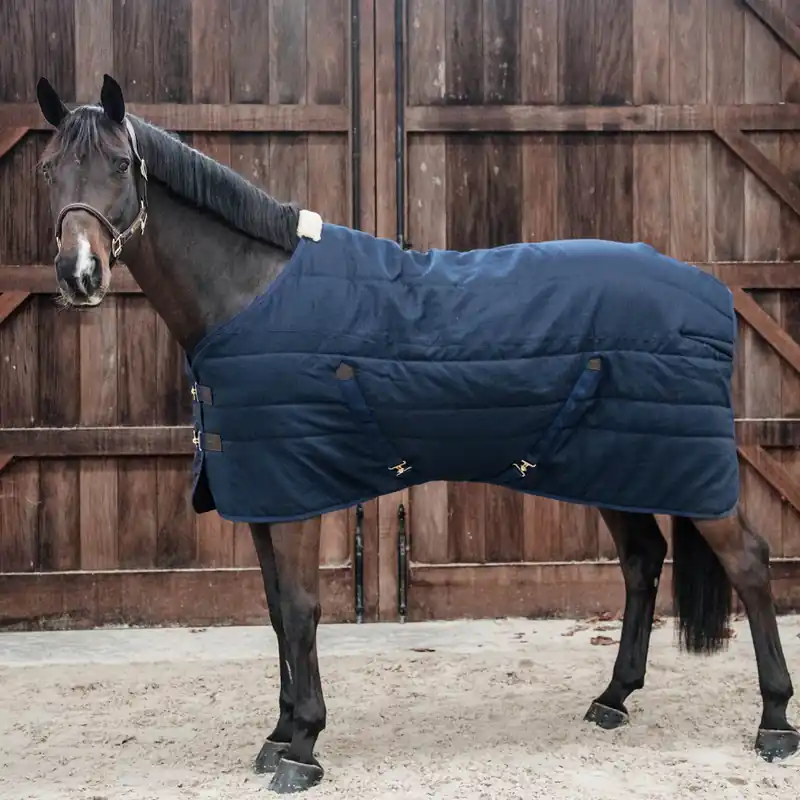 Zertifiziert Kentucky Horsewear Stalldecke Classic 200g - Marineblau , 140