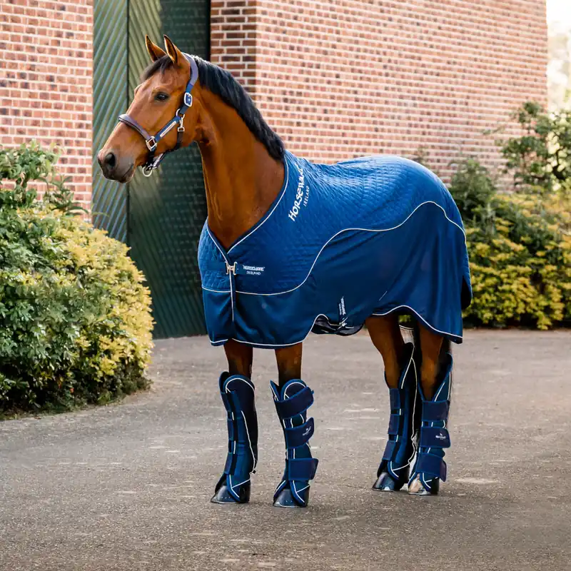Begrenztes Angebot Horseware Signature Travel Series Transportdecke 50g - Navy, 165