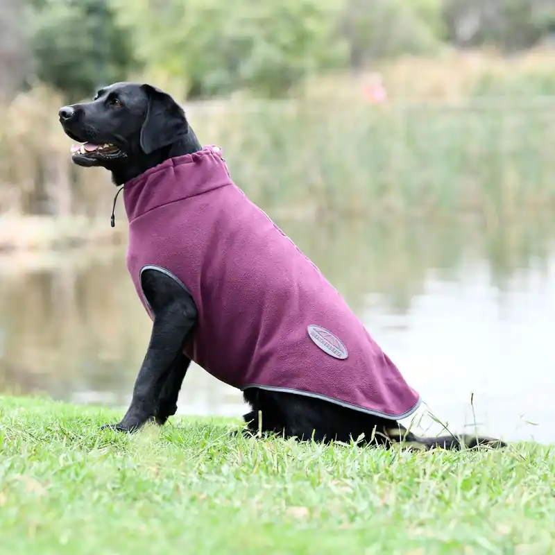 Zertifiziert Weatherbeeta Comfitec Reissverschluss-Fleecehundemantel - Navy/Burgundy, 50