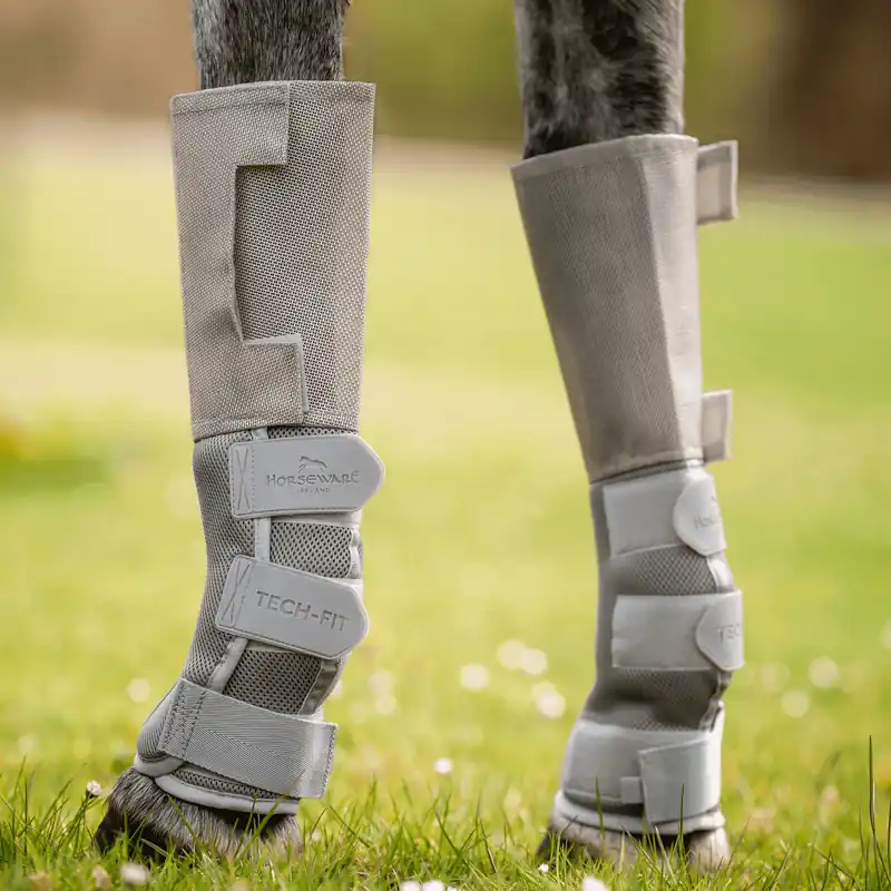 Top-Seller Horseware Rambo Tech-Fit Flyboot - 4er-Set - Silver , Warmblut