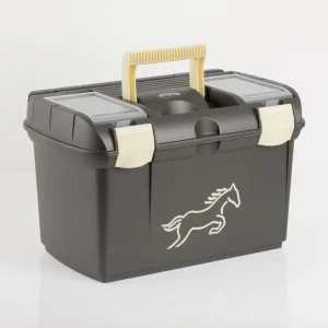 Preisknaller usg putzbox 40x25x24cm metallic schwarz beige