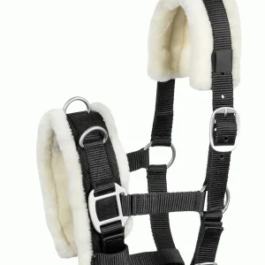 usg kappzaum nylon mit kunstfell unterlegt schwarz vollblut warmblut Wochenendangebot