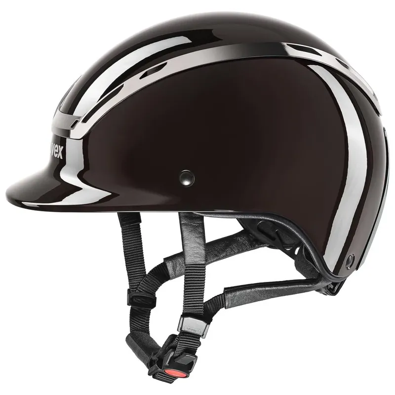 Bestpreis uvex sports reithelm exxeed shiny chrome 54 56 cm mocca glossy