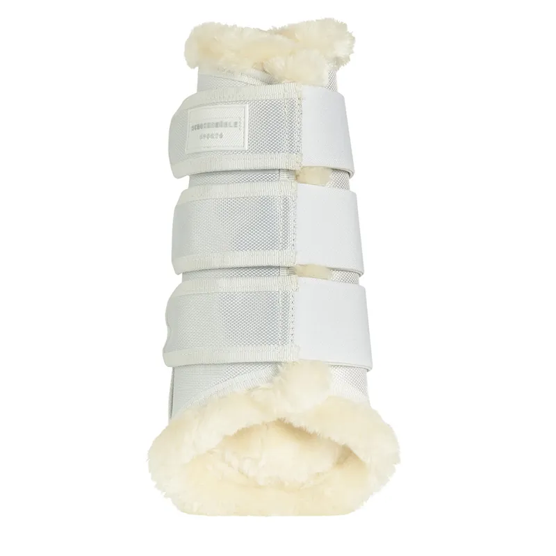 Fellgamaschen in white Heißes Angebot