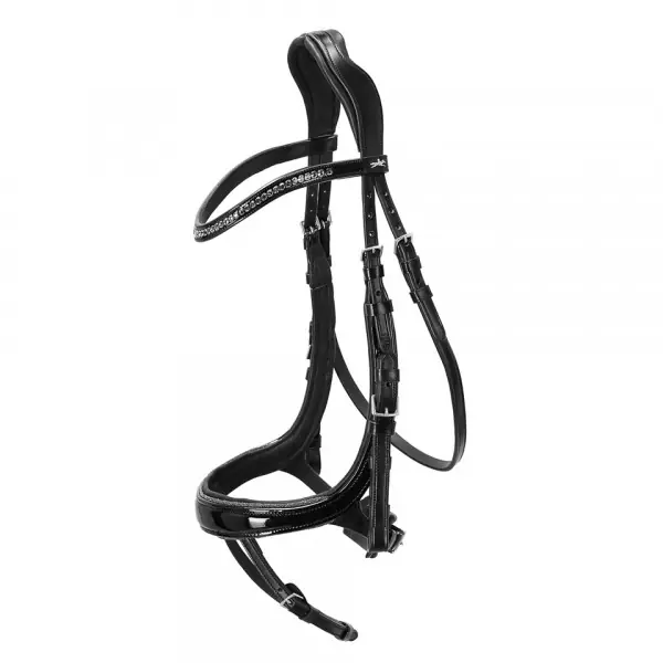 Trense Equitus Beta Glam in black\\/patent\\/silver Kostenfreie Lieferung