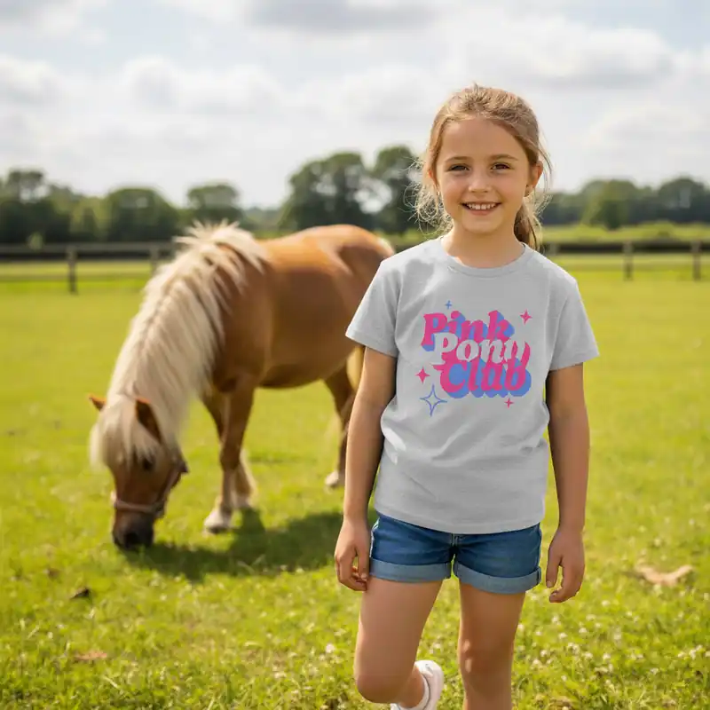 Zertifiziert T-Shirt Kinder pink pony